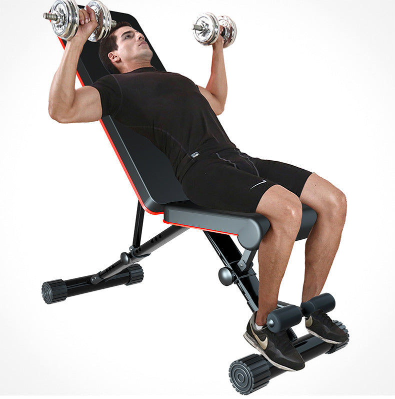 Dumbbell Bench Crunches